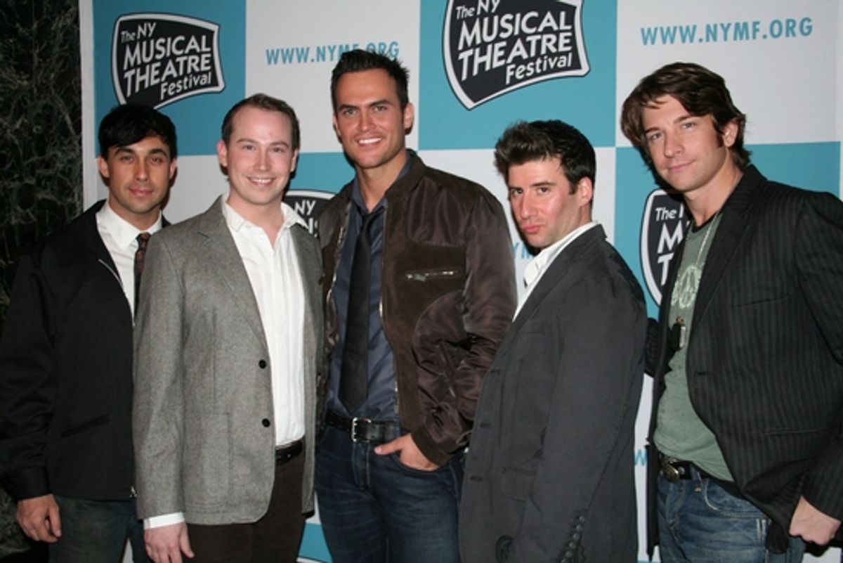 Altar Boyz original cast; Ryan Duncan, Tyler Maynard, Cheyenne Jackson, David Josefsberg and Andy Karl

 at 