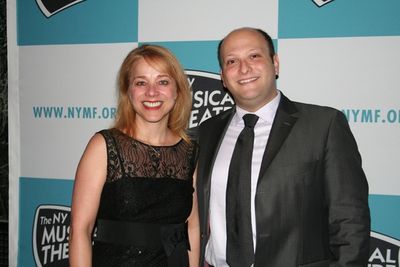 Sharon Fallon (NYMF Board of Directors Chair) and Isaac Robert Hurwitz

 Photo