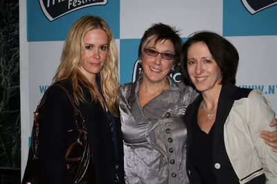 Sarah Paulson, Robyn Goodman and Anna Louizos

 Photo
