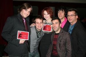 Bed Bugs cast; Brian Charles Rooney, Ryan Bogner, Celina Carvajal, Fred Sauter, Paul Leschen and Bobby Mrozek @ BroadwayWorld Bed Bugs cast; Brian Charles Rooney, Ryan Bogner, Celina Carvajal, Fred Sauter, Paul Photo