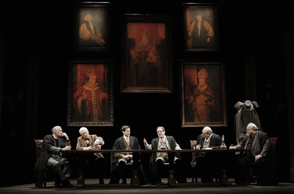 Peter Thomson, James A. Stephens, Jonas Goslow, Bob Davis, Simon Jones, and Julian Bailey at SHADOWLANDS at the Guthrie Theatre 