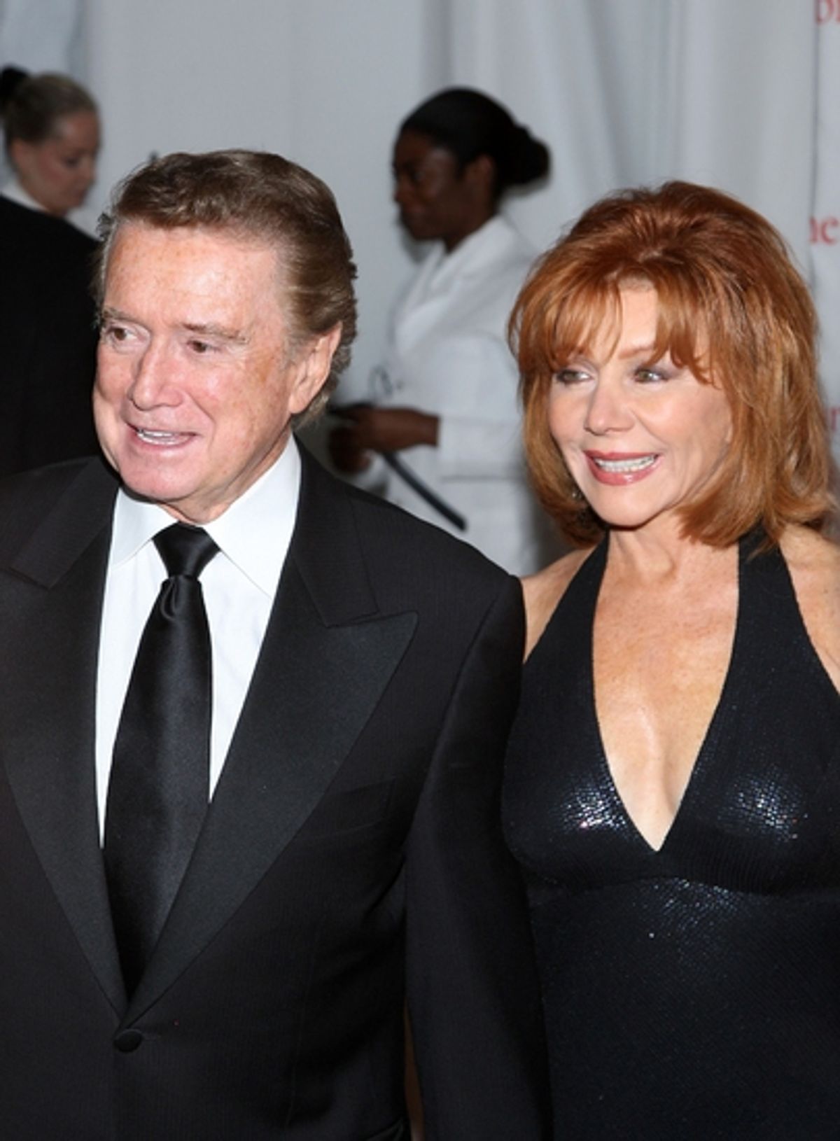 Regis Philbin and wife Joy Philbin at NYPL 'Library Lions' Benefit Honoring Albee, Ephron, Bryan and Rushdie