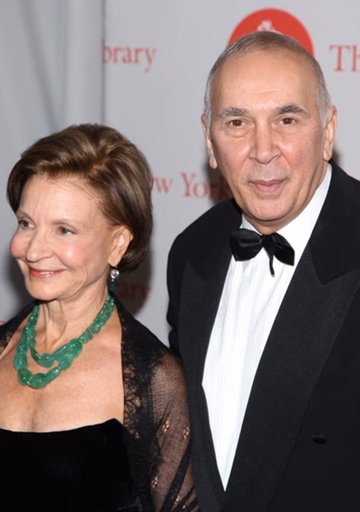 Frank Langella and his wife at NYPL 'Library Lions' Benefit Honoring Albee, Ephron, Bryan and Rushdie