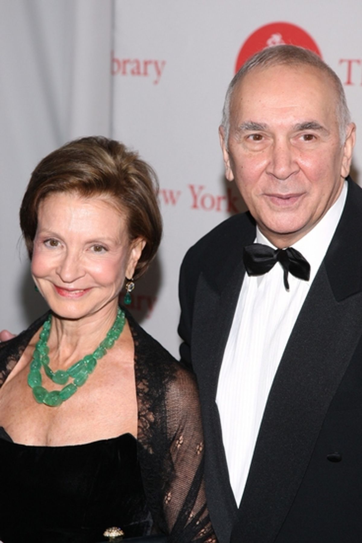Frank Langella and his wife at NYPL 'Library Lions' Benefit Honoring Albee, Ephron, Bryan and Rushdie