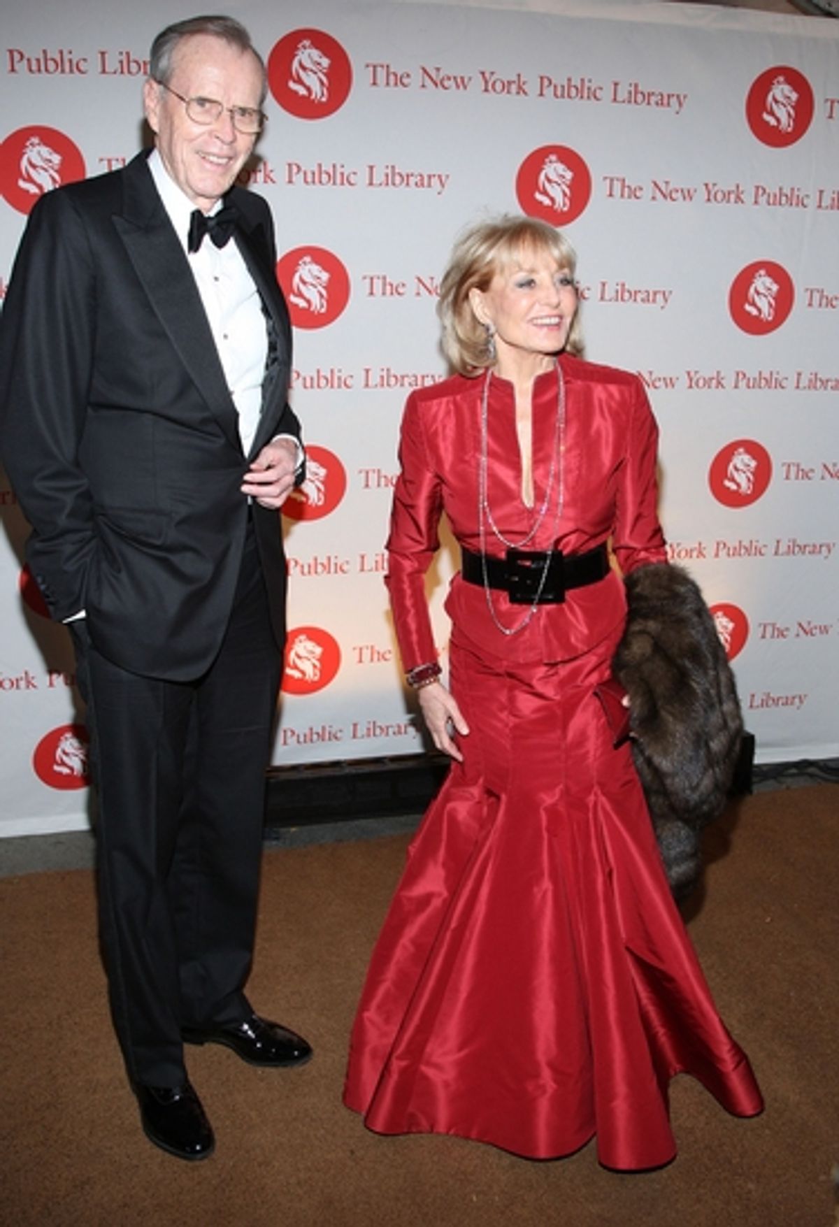 Barbara Walters at NYPL 'Library Lions' Benefit Honoring Albee, Ephron, Bryan and Rushdie