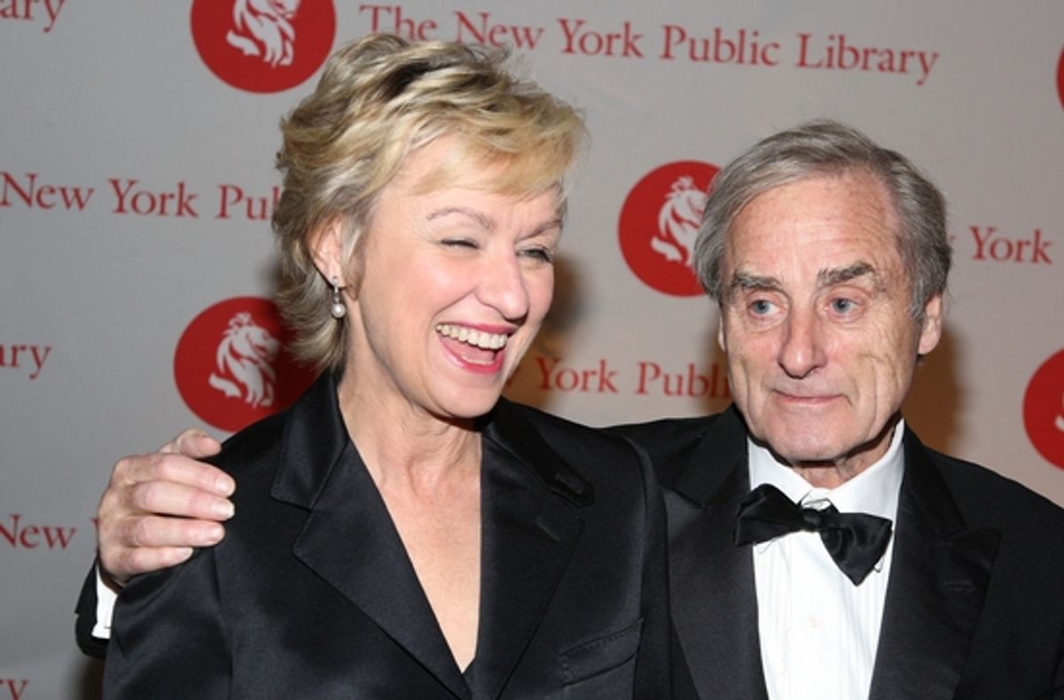 Tina Brown and husband Harry Evans at 