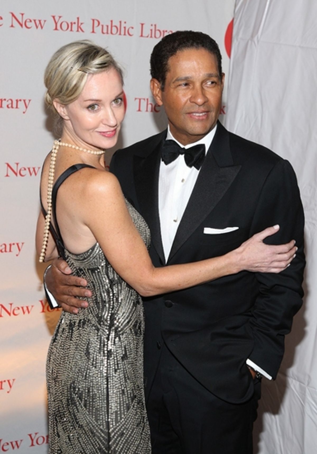 Bryant Gumbell and wife Hillary at NYPL 'Library Lions' Benefit Honoring Albee, Ephron, Bryan and Rushdie