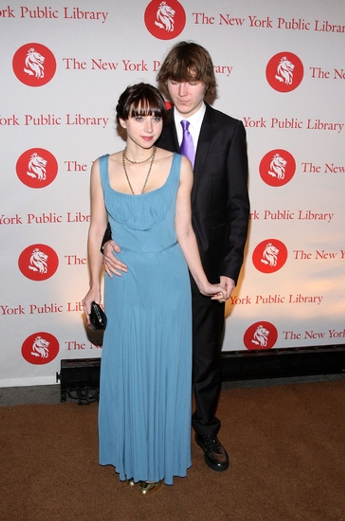 Zoe Kazan and Paul Dano at NYPL 'Library Lions' Benefit Honoring Albee, Ephron, Bryan and Rushdie