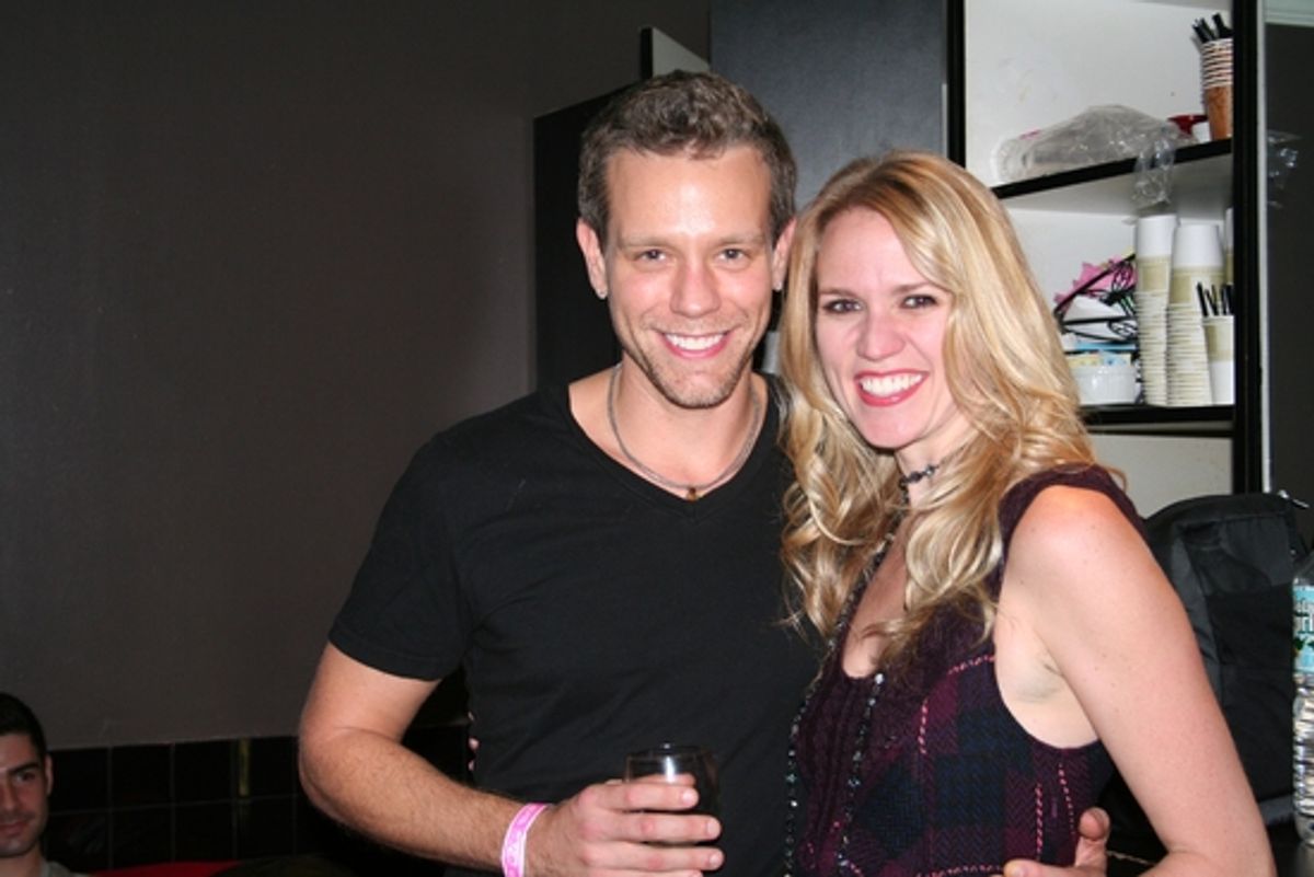 Adam Pascal and Lauren Kennedy at Backstage at the DRIFT Benefit