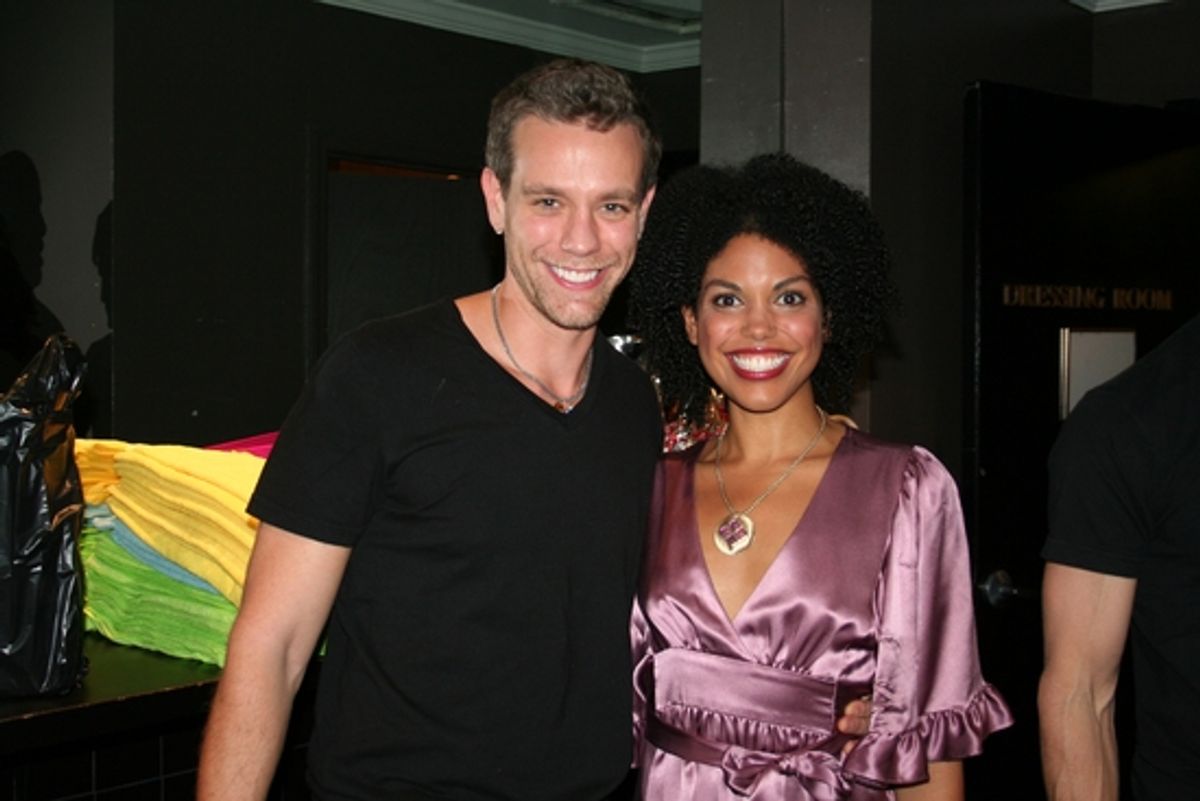 Adam Pascal and Karla Mosley at Backstage at the DRIFT Benefit