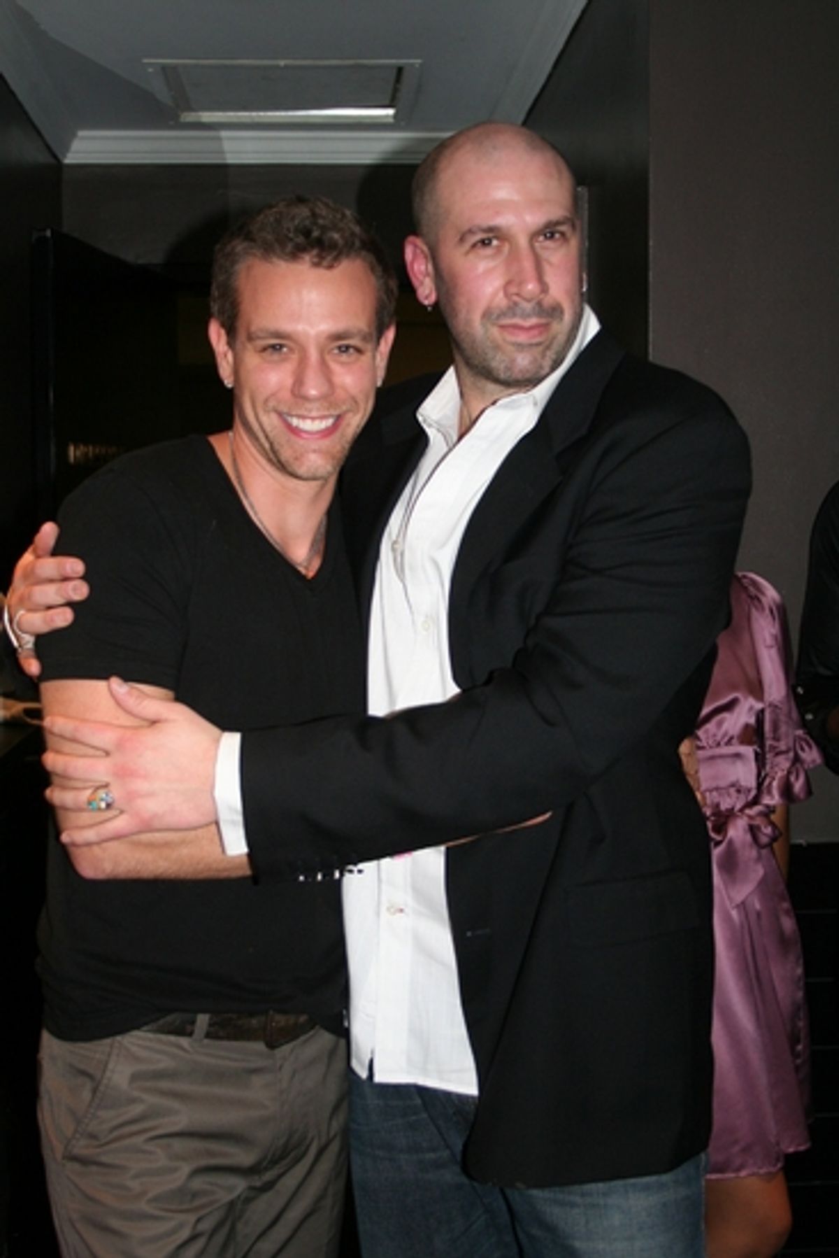 Adam Pascal and Jeremy Schonfeld at Backstage at the DRIFT Benefit