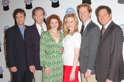 Producers John Gore and Kevin McCollum with Stephen Bogardus, Kerry O'Malley, Meredit Photo