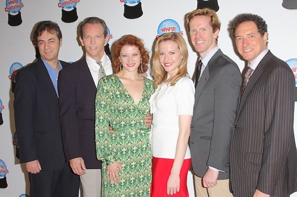 Producers John Gore and Kevin McCollum with Stephen Bogardus, Kerry O'Malley, Meredit Photo
