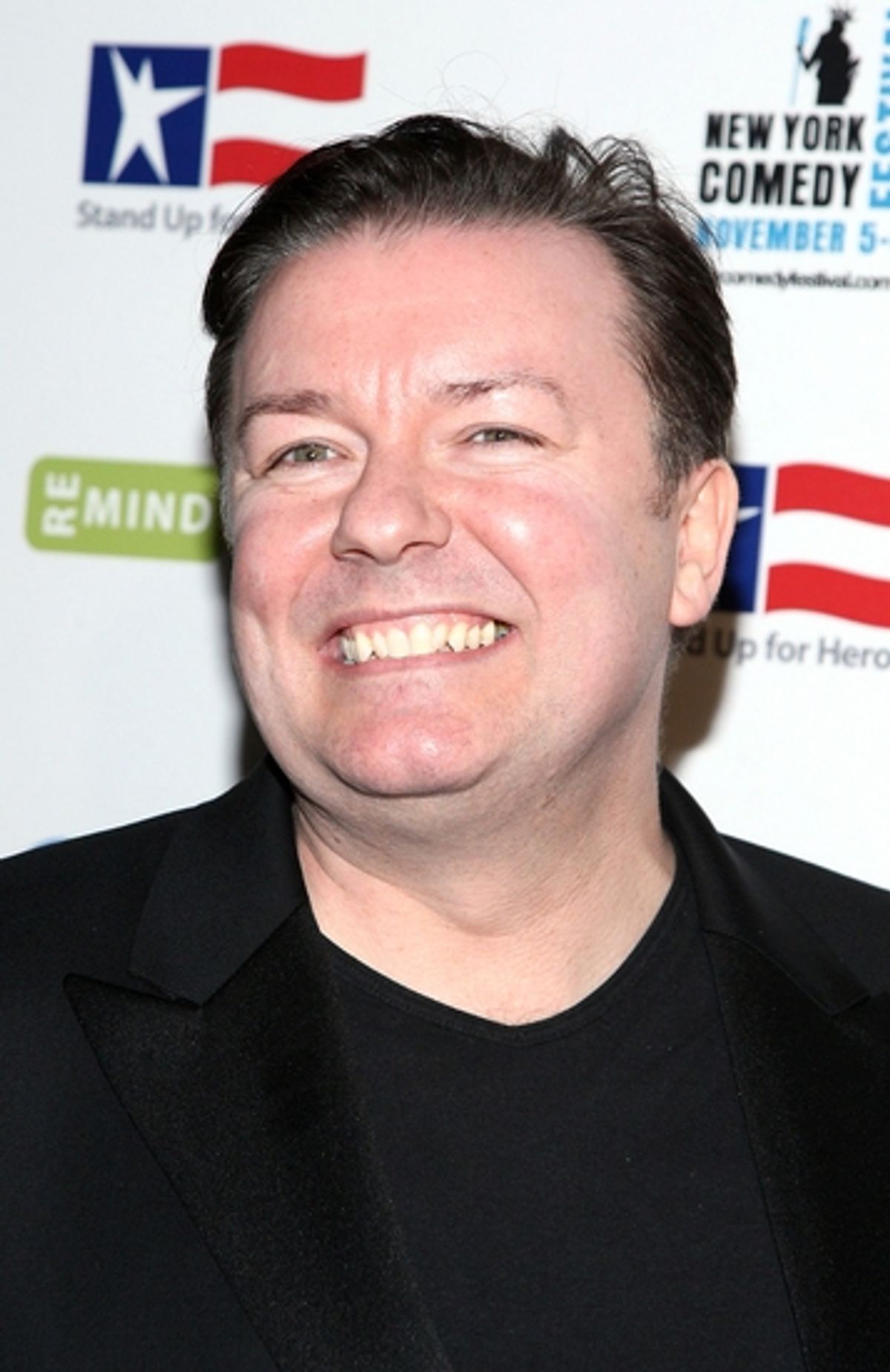 Ricky Gervais at Regis Philbin Hosts STAND UP FOR HEROES at the New York Comedy Festival
