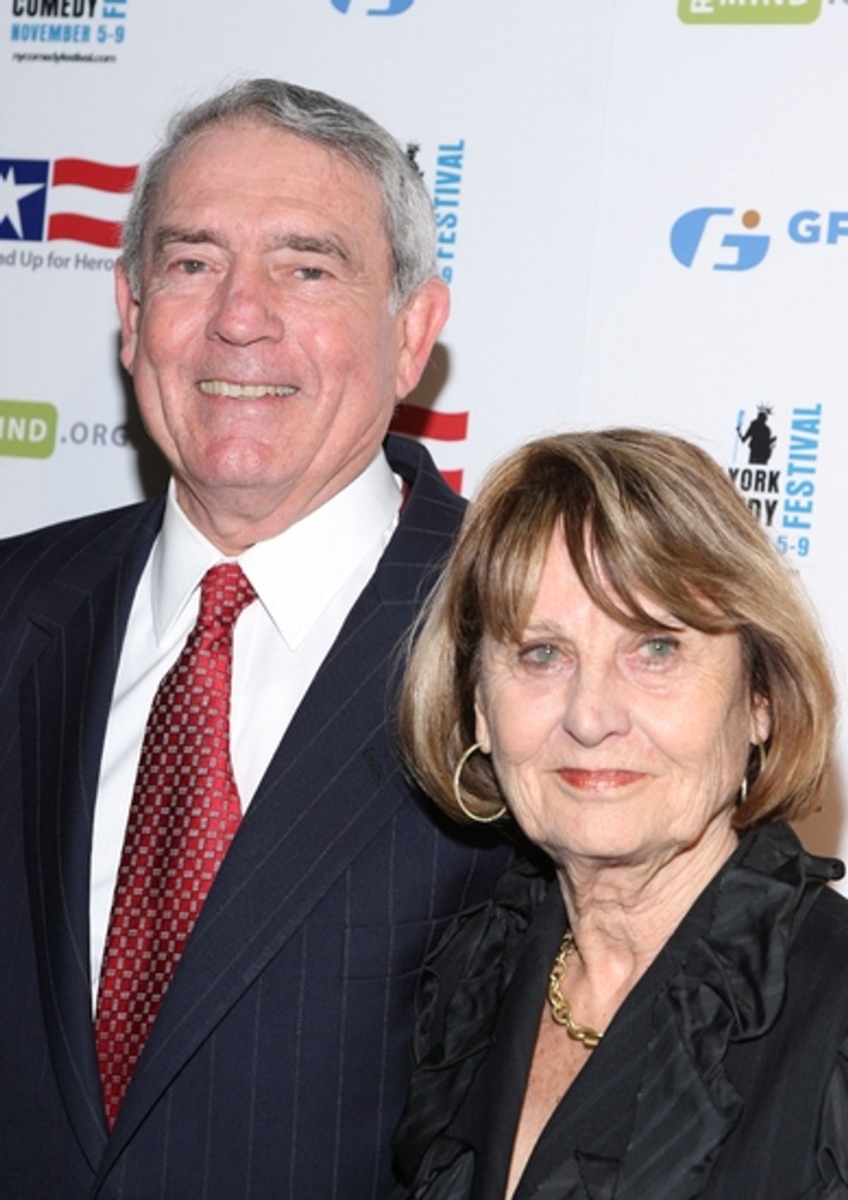 Dan Rather and Jean Goebel at Regis Philbin Hosts STAND UP FOR HEROES at the New York Comedy Festival
