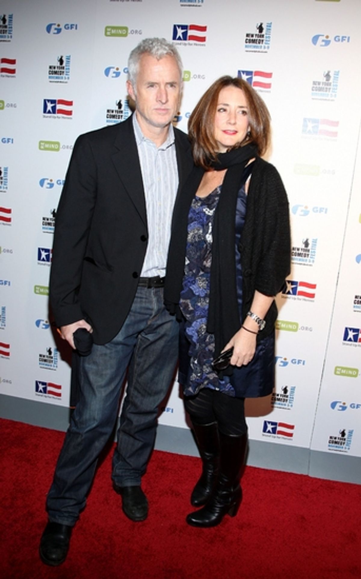 John Slattery and Talia Balsam at Regis Philbin Hosts STAND UP FOR HEROES at the New York Comedy Festival