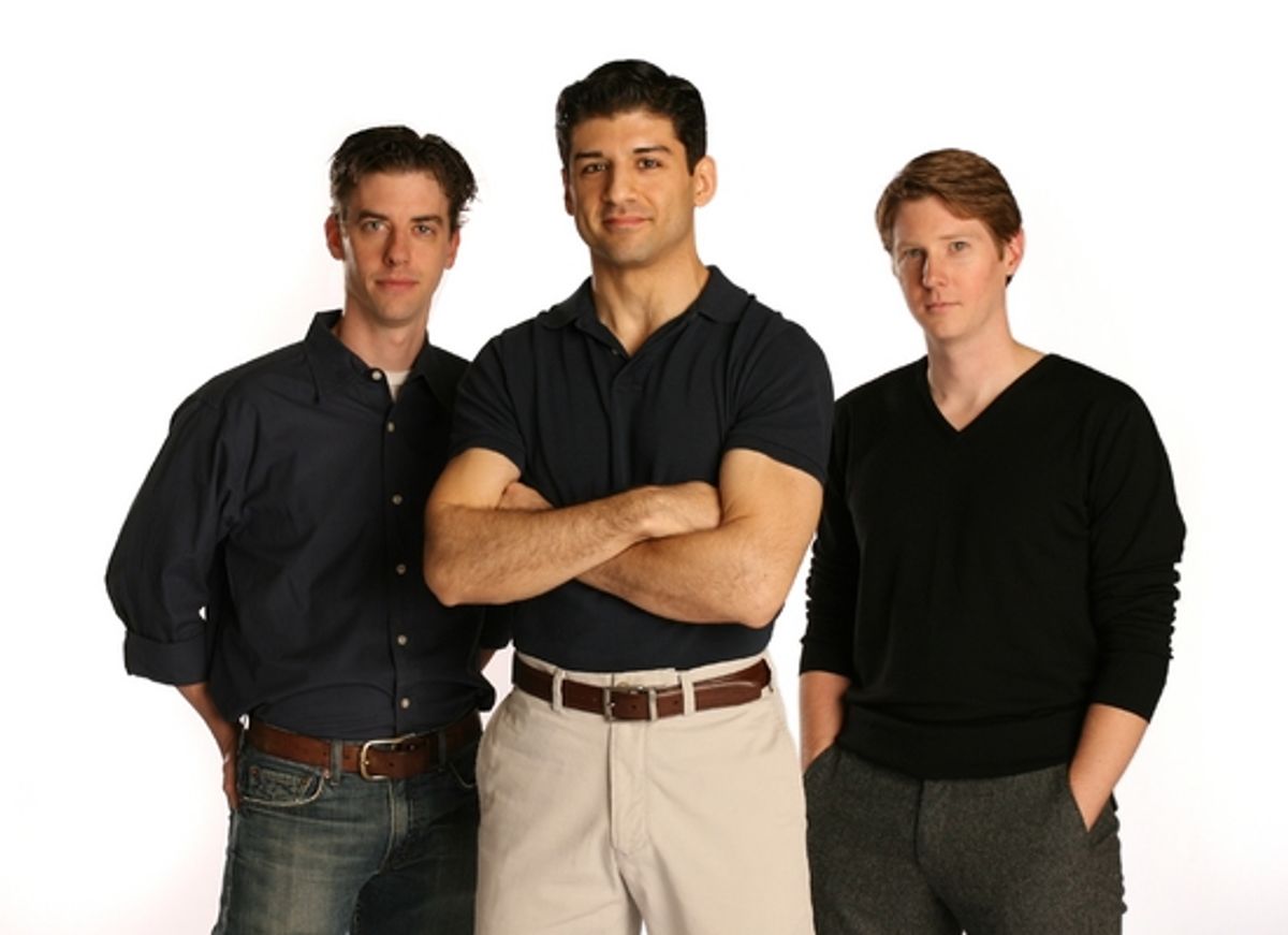 Christian Borle, Tony Yazbeck and Justin Bohon at 