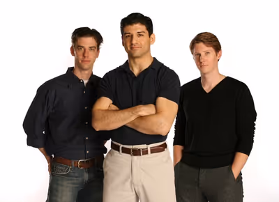 Christian Borle, Tony Yazbeck and Justin Bohon Photo