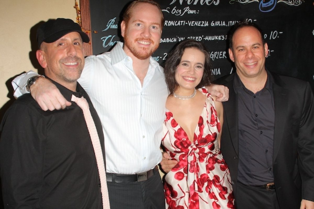 Scott Elliott, Darren Goldstein, Elizabeth Jasicki and Andy Polk at 