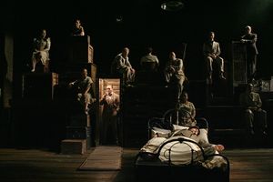 Michael Cerveris (standing in closet) and Alexander Gemignani (in bed) @ BroadwayWorld Michael Cerveris (standing in closet) and Alexander Gemignani (in bed) Photo