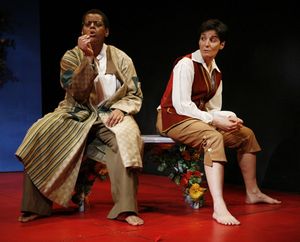 Natalie Lebert as Feste and Virginia Baeta @ BroadwayWorld Natalie Lebert as Feste and Virginia Baeta Photo