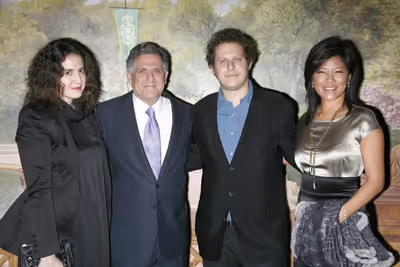 Julie Chen and Leslie Moonves with daughter Sara and son Michael

 Photo