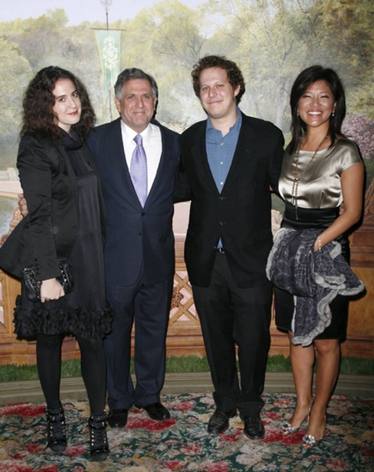 Julie Chen and Leslie Moonves with daughter Sara and son Michael at 