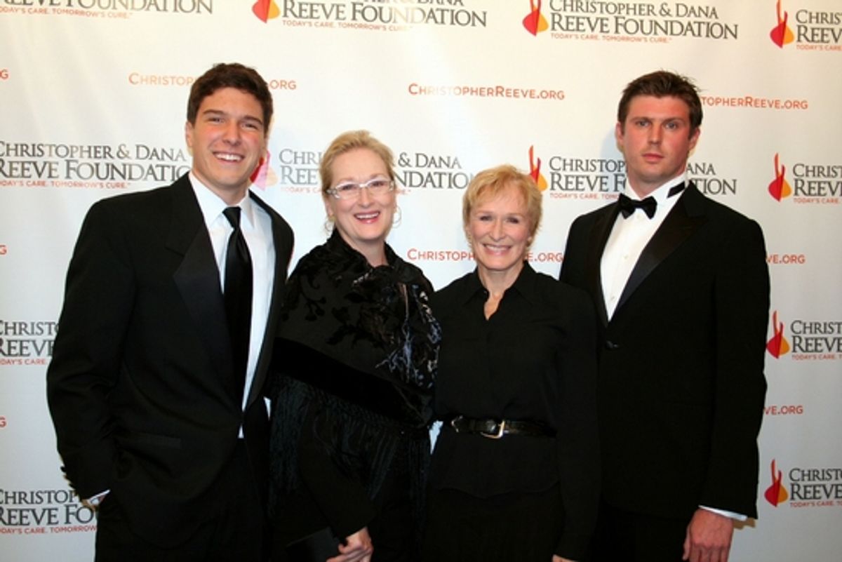 Will Reeve, Meryl Streep, Glenn Close and Matthew Reeve at 