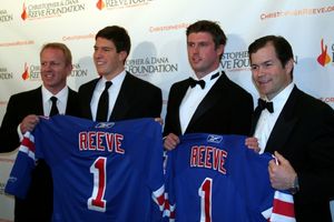 Brian Leetch, Will Reeve, Matthew Reeve and Mike Richter Photo