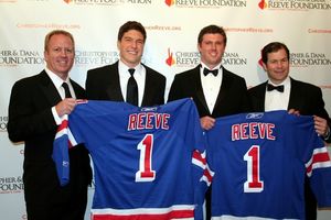 Brian Leetch, Will Reeve, Matthew Reeve and Mike Richter Photo