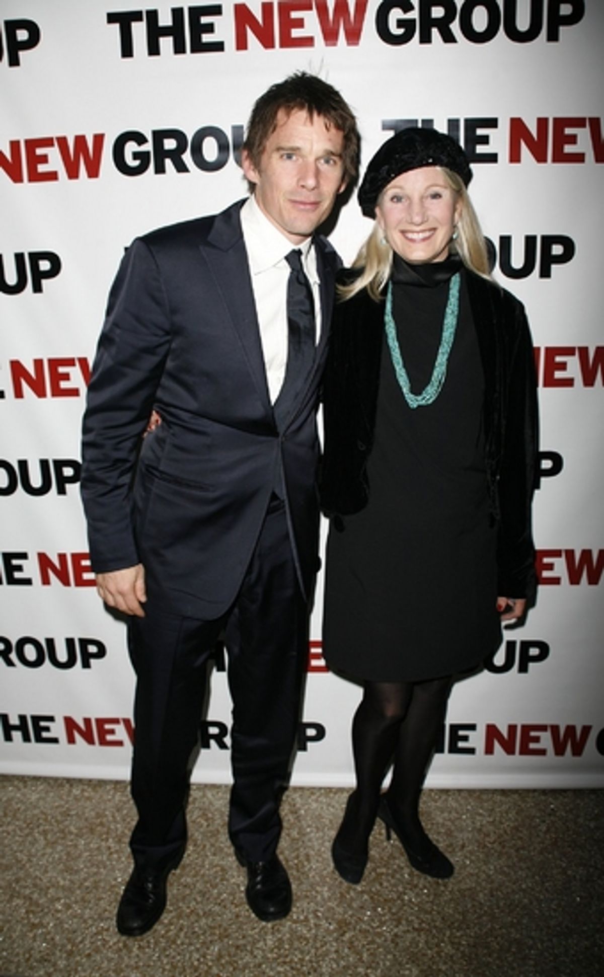 Ethan Hawke and Leslie Hawke at The New Group Honors Ethan Hawke