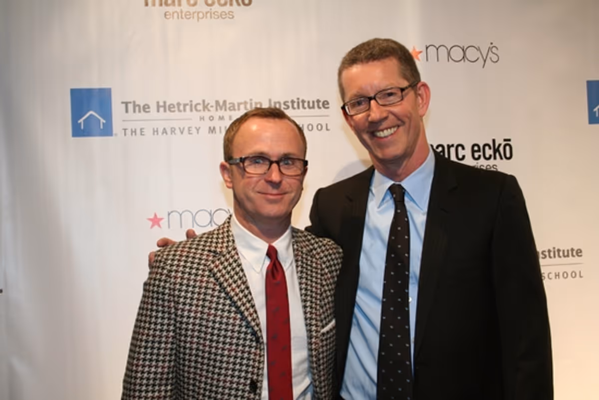 Scott Sanders and Honoree Peter Wilson at The 2008 Emery Awards Gala