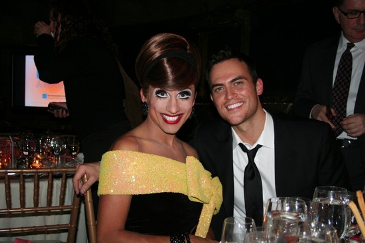 Bianca Del Rio and Cheyenne Jackson at The 2008 Emery Awards Gala