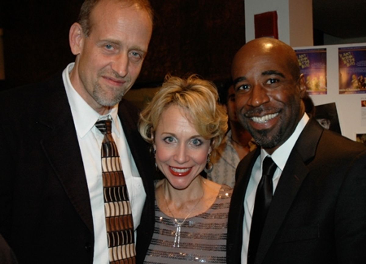 Doug Hosney, stage manager of the original production reunites with Carter Calvert and friend at 