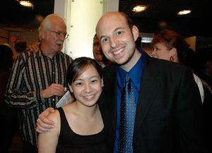 Assistant Stage Manager Gemini Quintos with Jason Goldstein, Director of Marketing an Photo