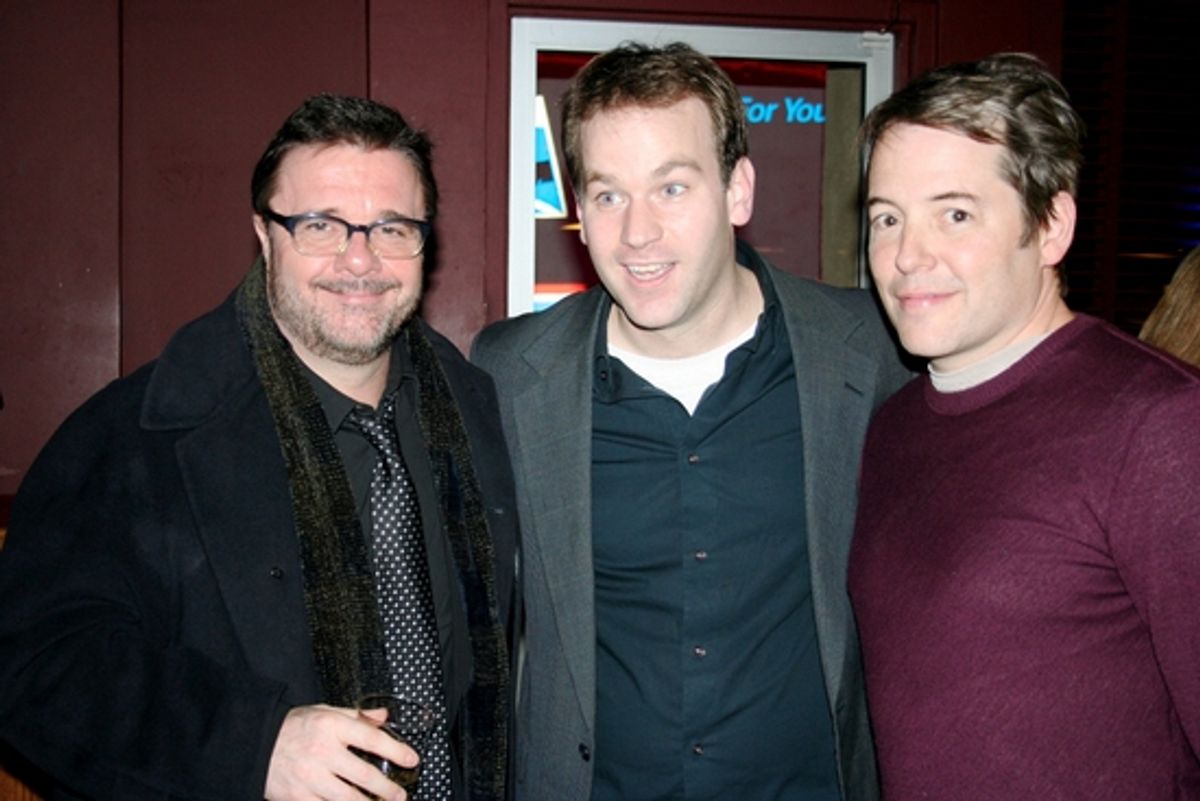 Nathan Lane, Mike Birbiglia and Matthew Broderick at 