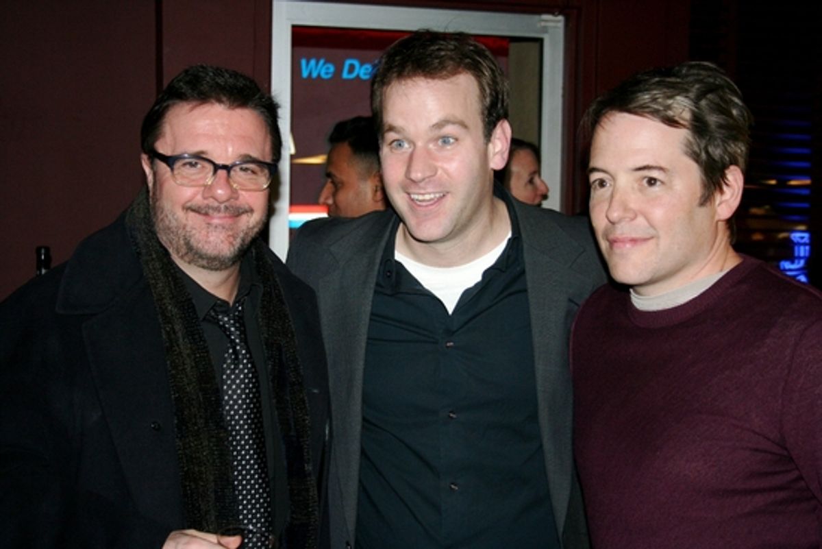 Nathan Lane, Mike Birbiglia and Matthew Broderick at 