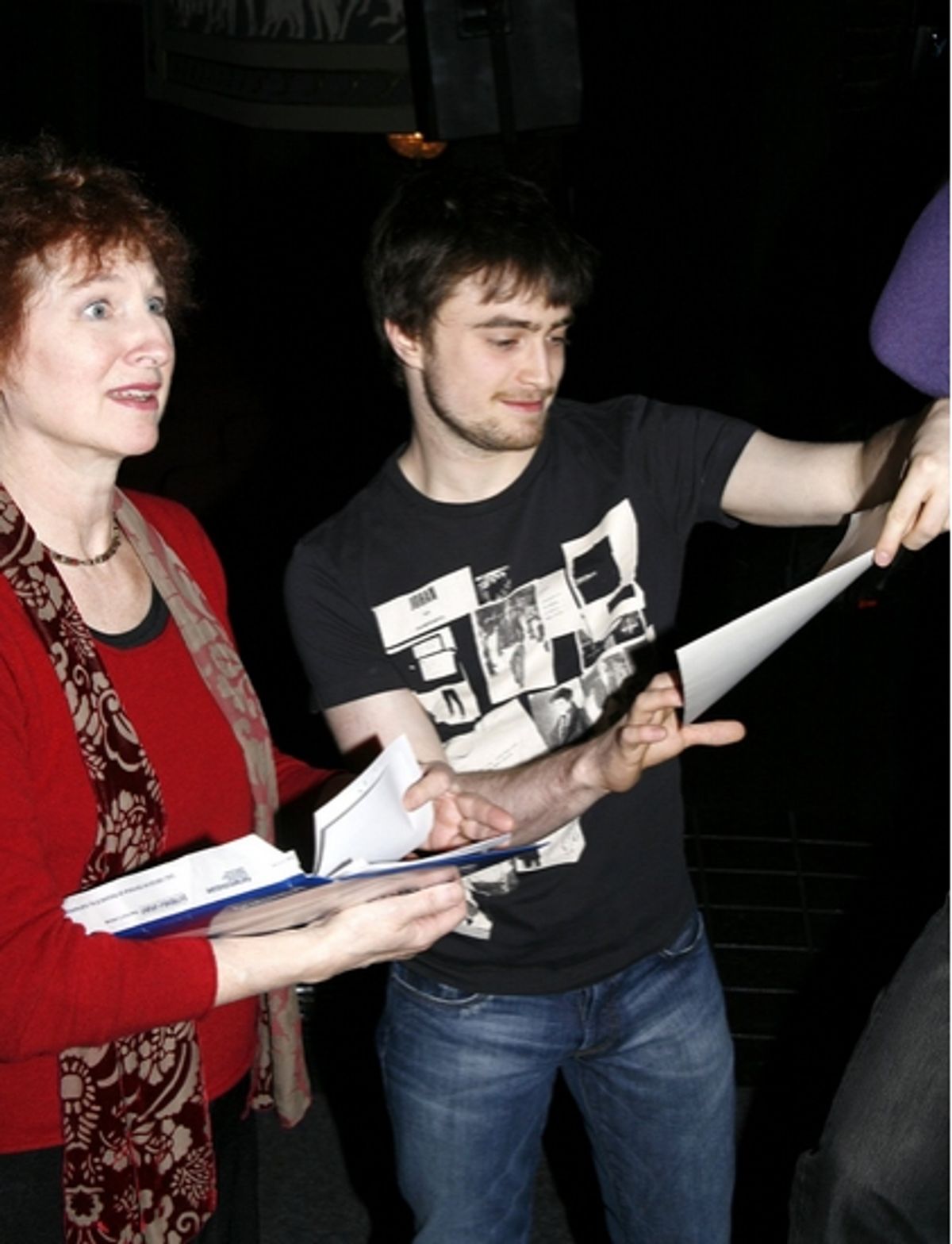 Elaine Bromka and Daniel Radcliffe at 