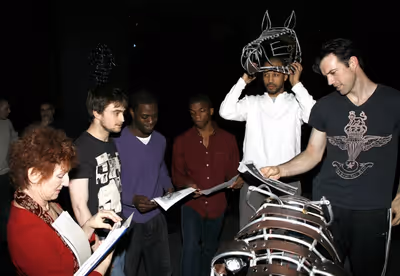 Elaine Bromka, Daniel Radcliffe, Adesola Osakalumi, Kevin Boseman, Marc Spaulding and Photo