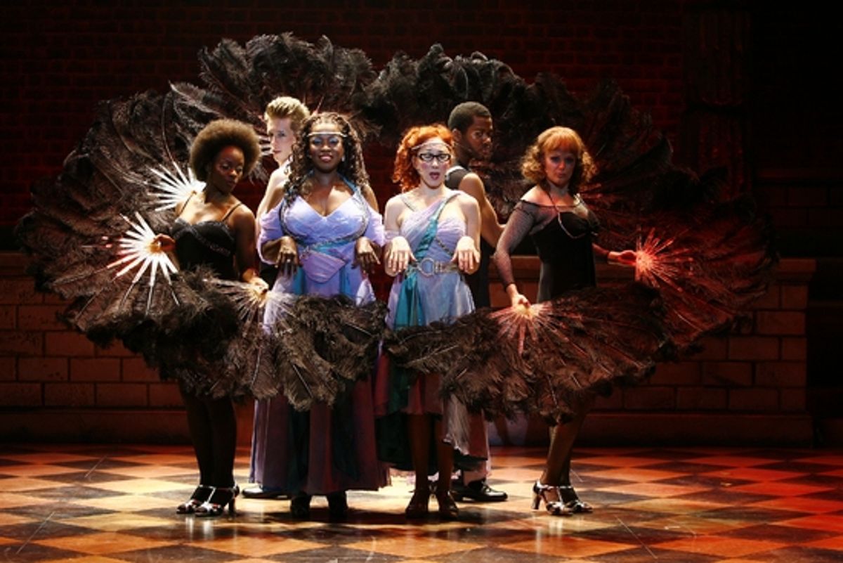 Evil Woman: XanaduÃ¢â‚¬â„¢s Sharon Wilkins (as Melpomene), Joanna Glushak (as Calliope) and Sirens  at 