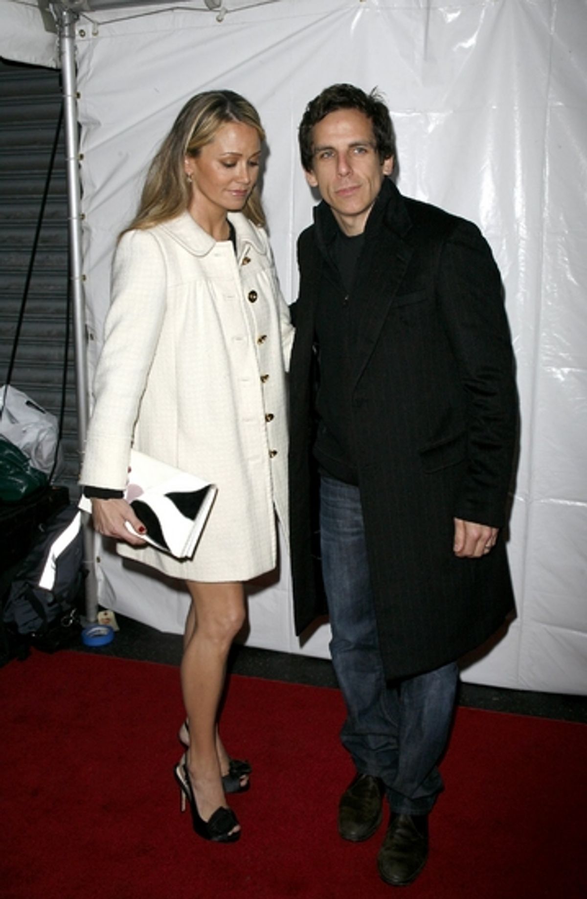 Christine Taylor and husband Ben Stiller

 at 