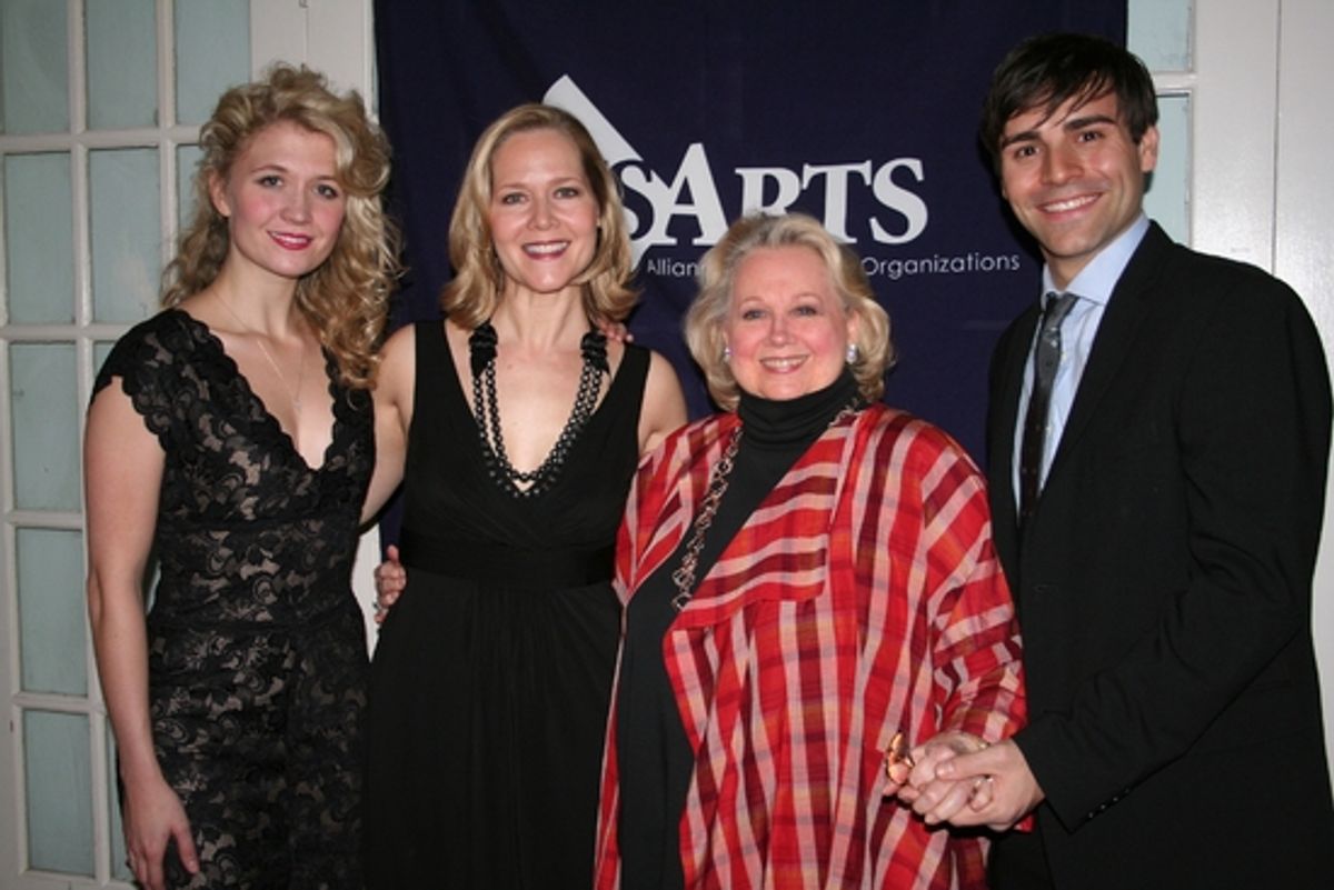 Scarlett Strallen, Rebecca Luker, Barbara Cook and Adam Fiorentino at 