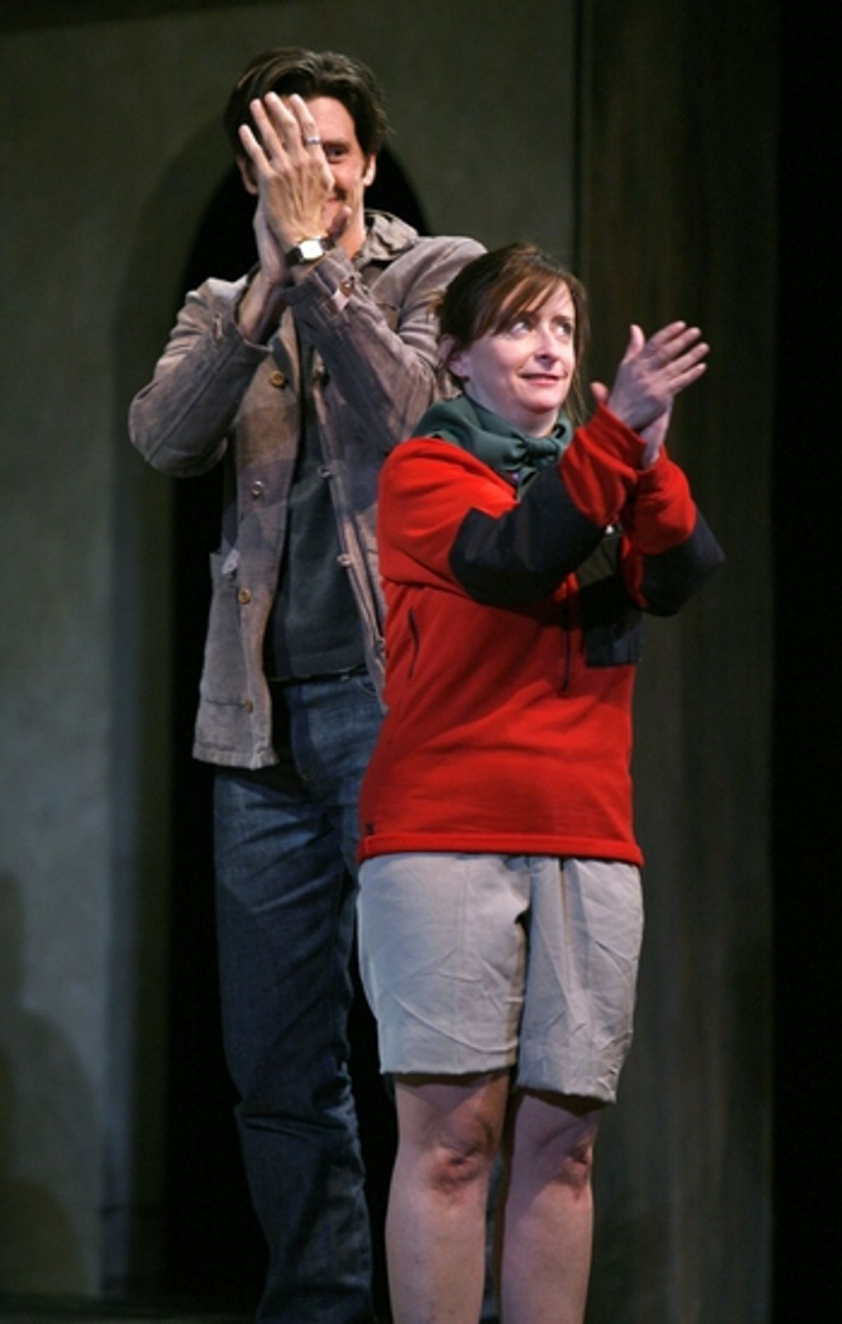 Rachel Dratch and Jason Butler Harner at THE 24 HOUR PLAYS Curtain Call