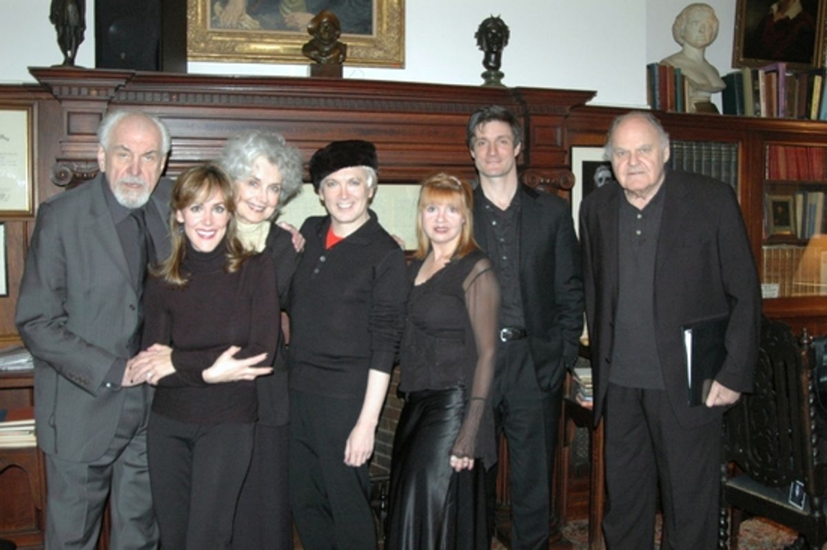 Louis Zorich, Janine LaManna, Mary Beth Peil,Charles Busch, Annie Golden, Gareth Saxe, and George S. Irving at 