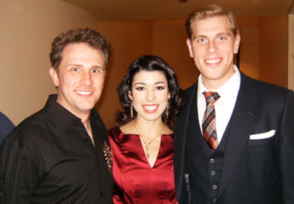 Kevin Barthel (ensemble), Erin Thompson (ensemble) and Brandon Dahlquist ('Warren')  at 