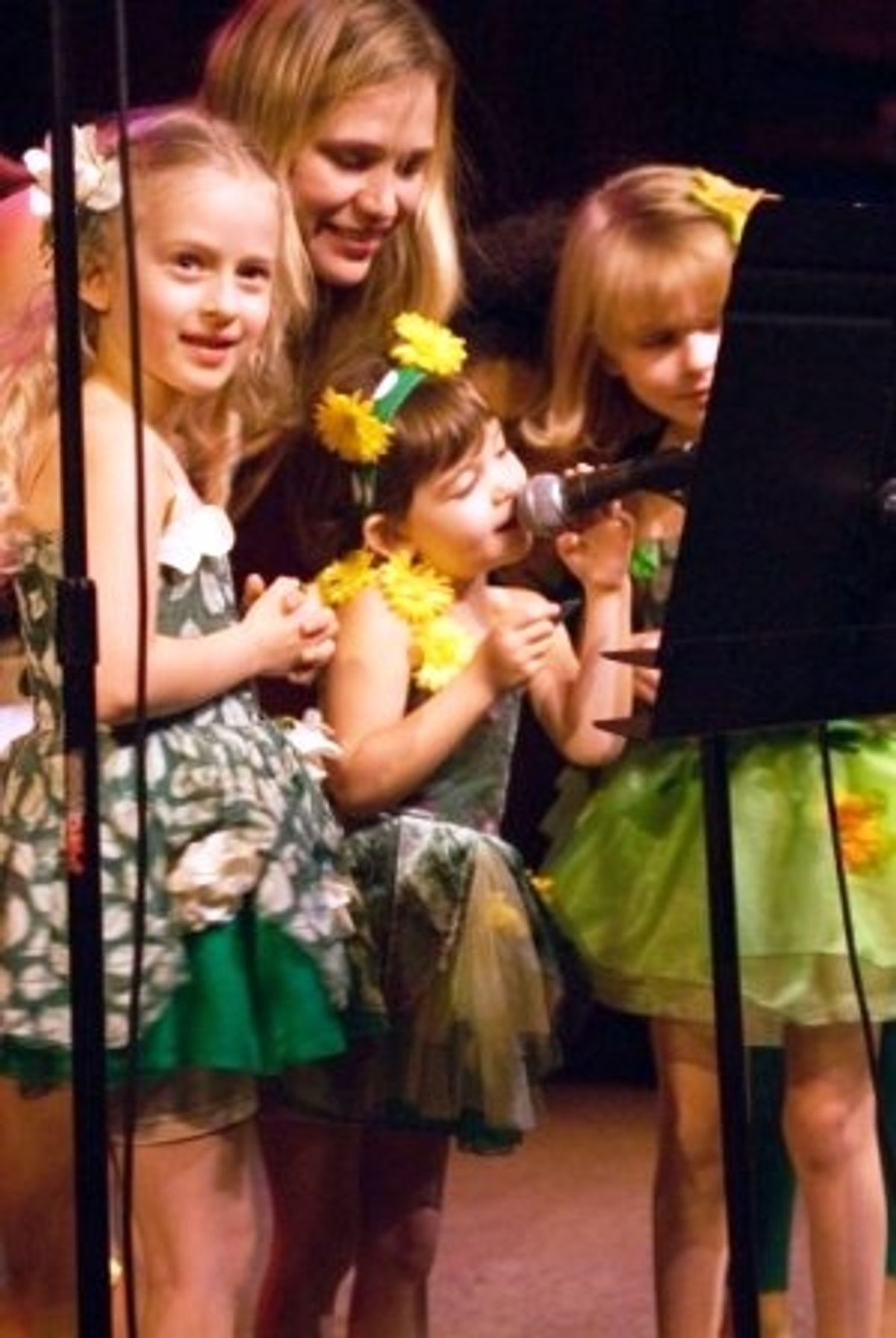 Co-Artistic Director Tiffany Little Canfield with SRT's Little Fairies at Sonnet Rep Benefit at Birdland Jazz Club