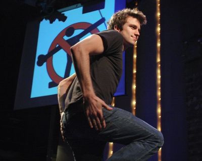 Gavin Creel shakes his money maker! Photo