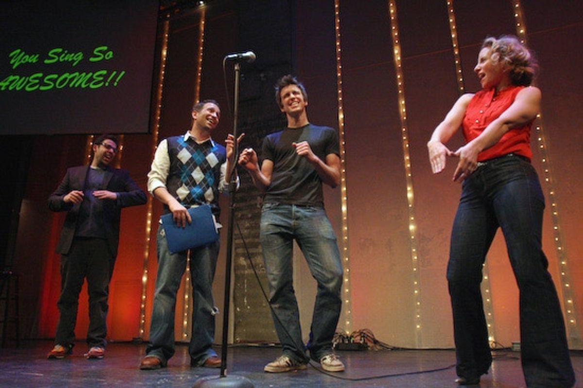 Steve Rosen, David Rossmer, Gavin Creel, and Sarah Saltzberg at 