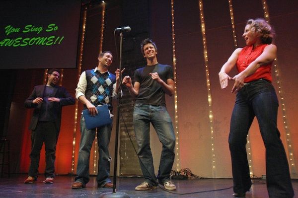 Steve Rosen, David Rossmer, Gavin Creel, and Sarah Saltzberg Photo