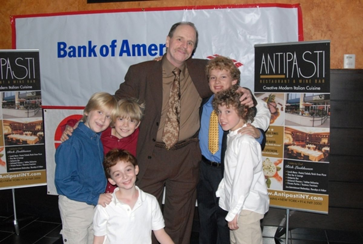 Sydney J. Burgoyne with his Fagin gang-Christoper Gray, Benjamin Milan-Polisar, Alex Pasieka, Gabriel Rush and Noah Silverman at 